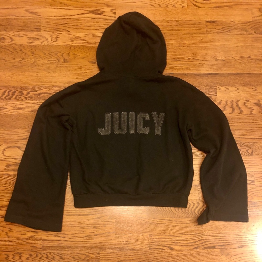 Juicy Couture Black Hoodie Cropped
